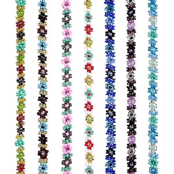 Guatemalan Flower Seed Bead Strand Bracelet