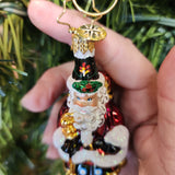 Ornament Festive Folk Santa GEM (small) Christopher Radko
