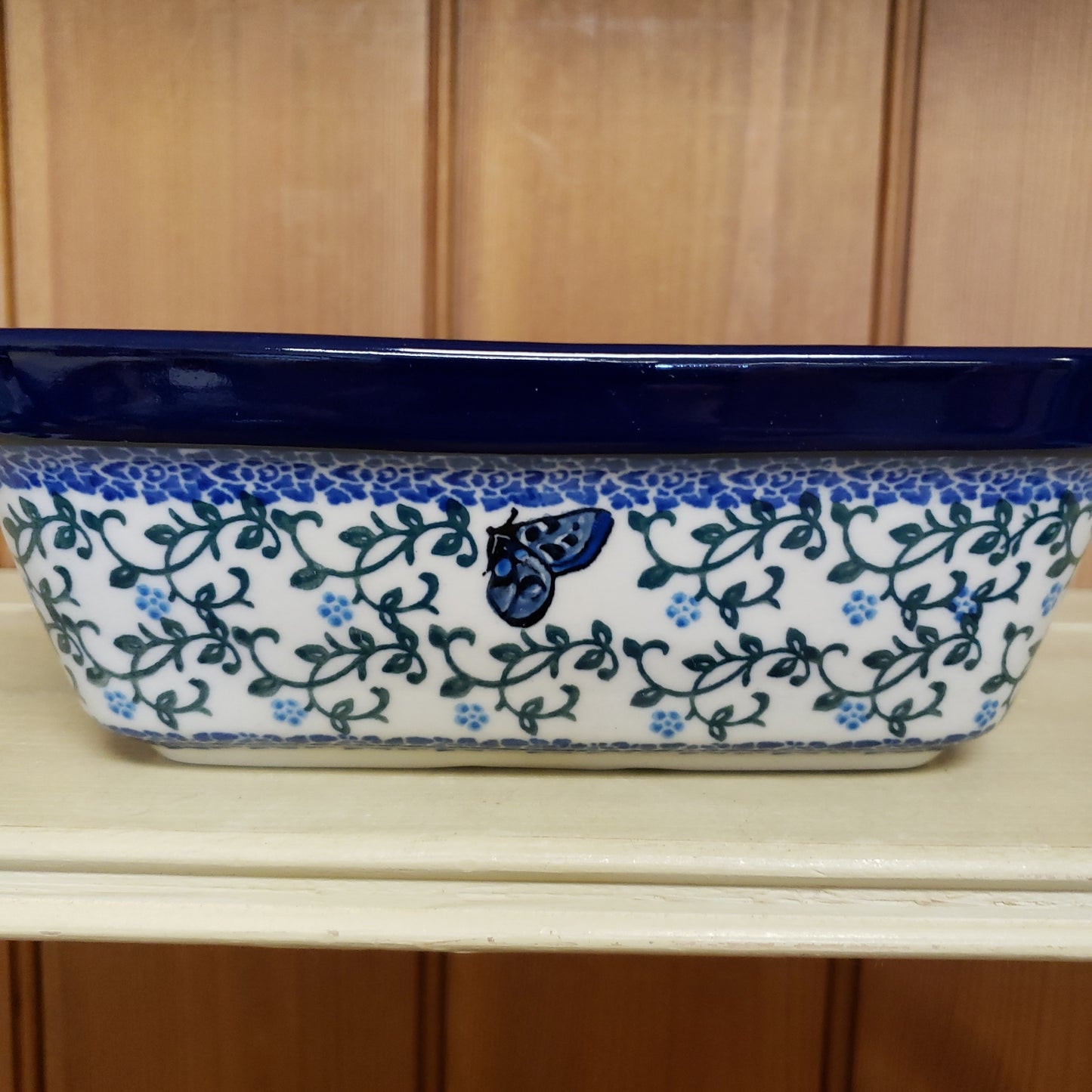 Baker ~ Square Deep Dish ~ 7.75" 430-1934X Terrace Butterfly