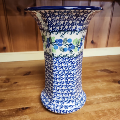 Vase ~ 9.5" 52-1416X Blue Berries