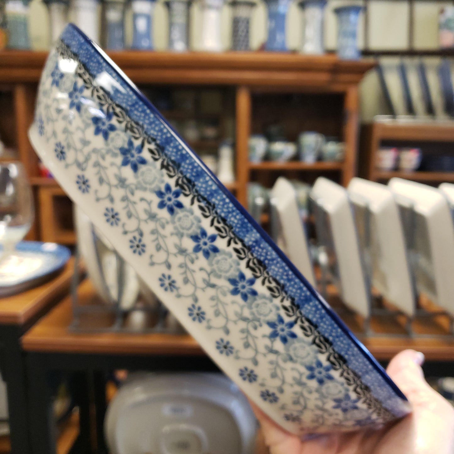 Baker ~ 10.5" x 12" large serving dish 156-2158X Silver Lace