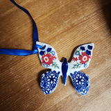 Butterfly Figurine blue & red