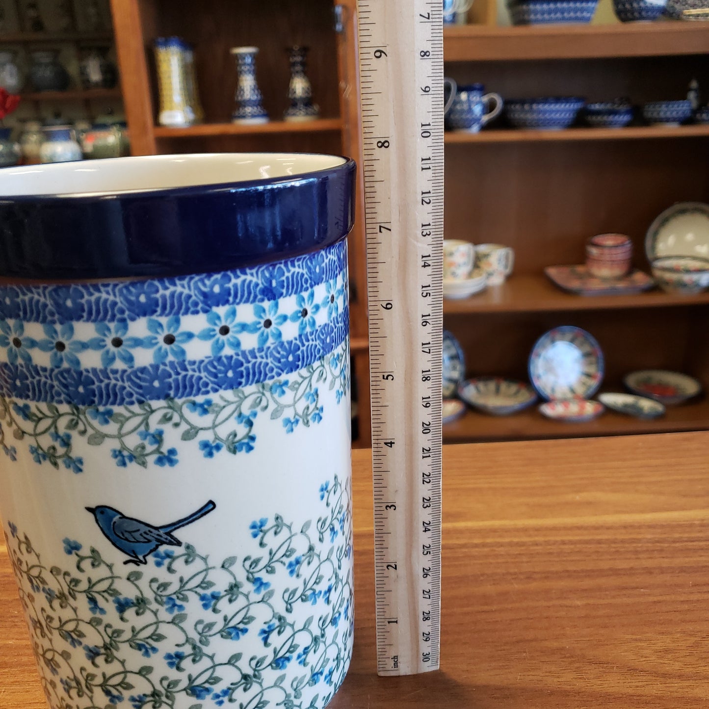 Wine/ Utensil Holder ~ 7.75" H 169-1932X ~ Song Bird pf0424