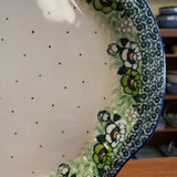 Platter ~ Oval ~ 11.5" x 15.5" 684-2320X ~ Green Poppies pf0424