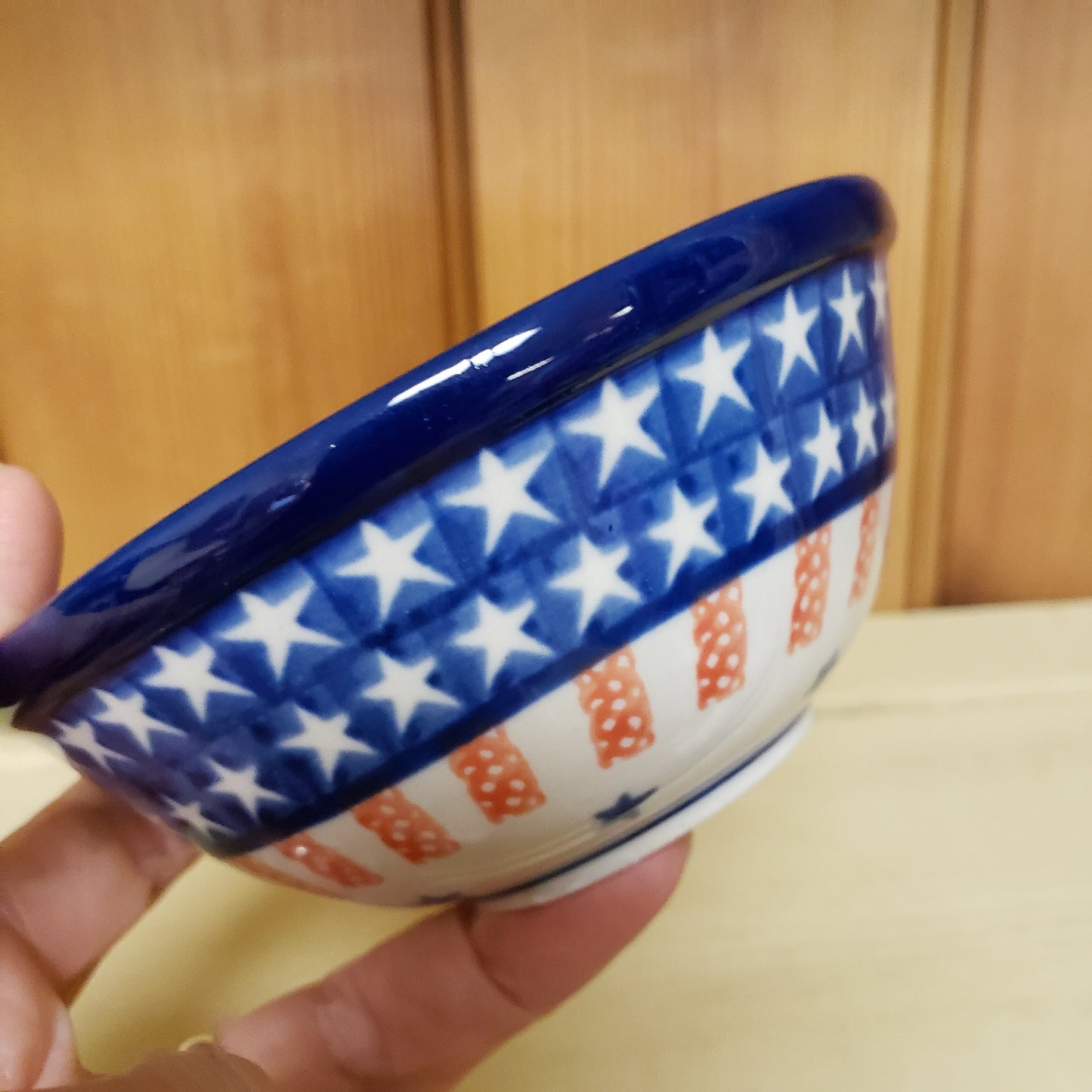 Bowl ~ Nesting 5"W 556-0179X Stars and Stripes pf0608 Americana