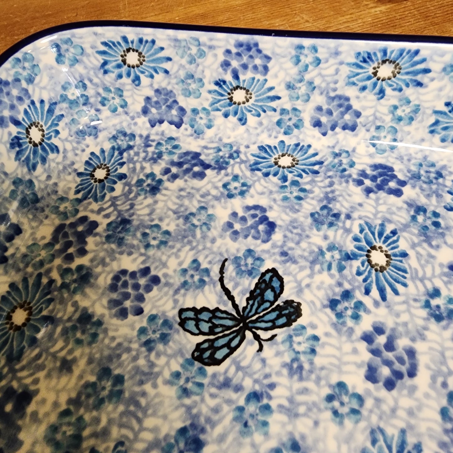 Baker ~ Shallow Square ~ 7.75" 252-2818X Misty Dragonfly pf0608