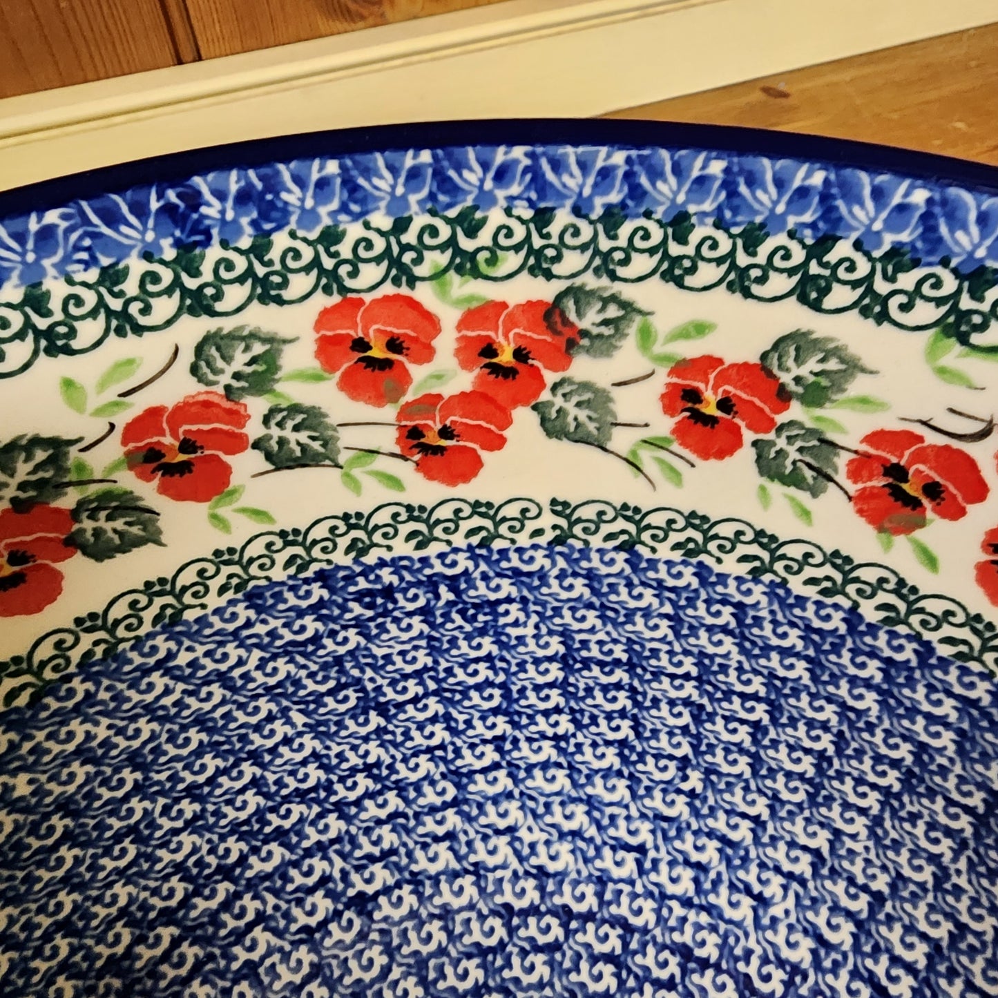 Bowl ~ Deep Mixing ~ 4 Qt. 113-2538X Red Pansy pf0608