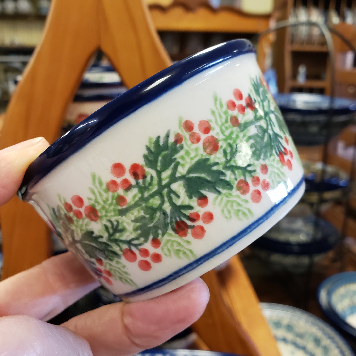 Bowl Ramekin 3.75" 1734X ~ Holly Berry PF1024 6.4oz