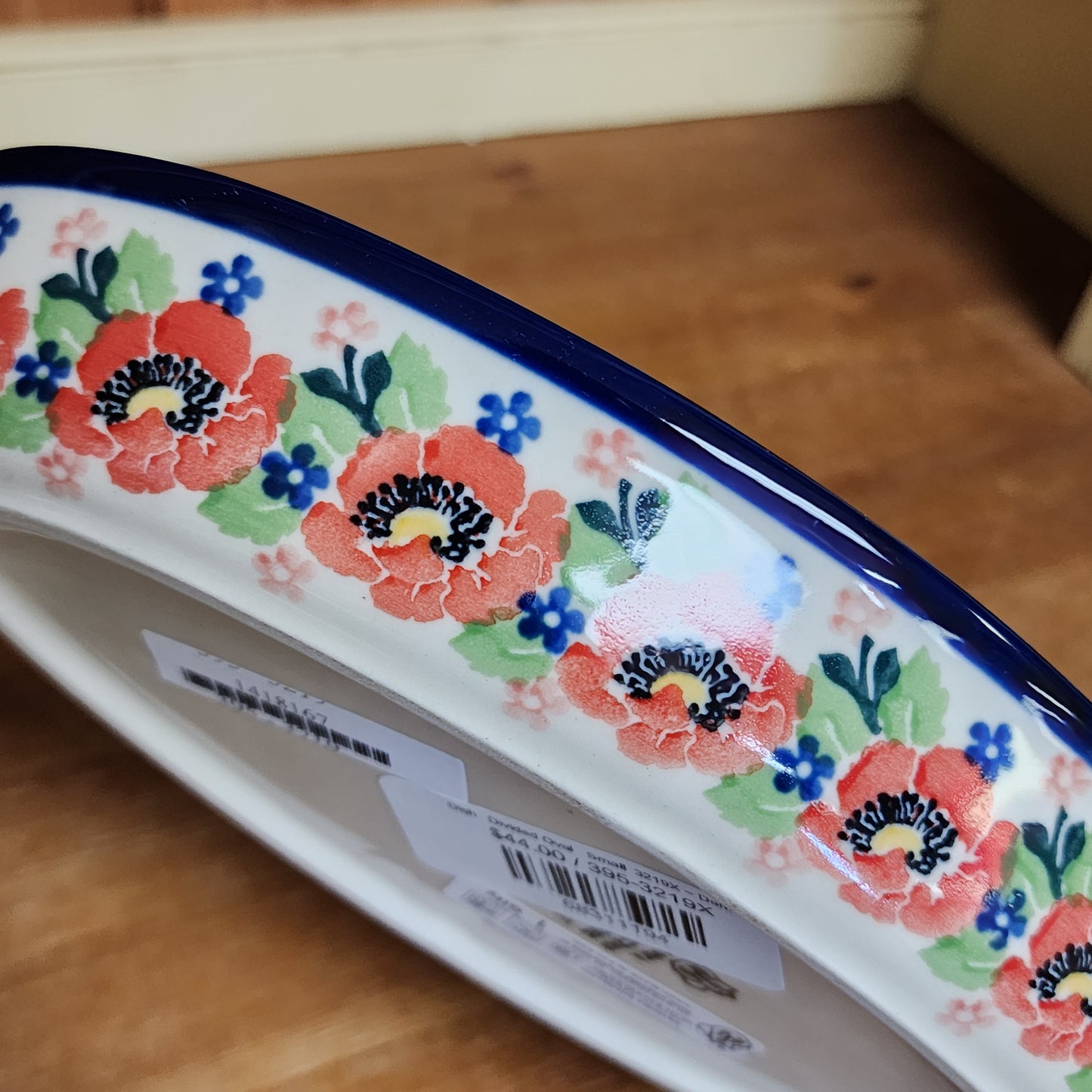 Dish Divided Oval Small 3219X ~ Danish Garden PF1024
