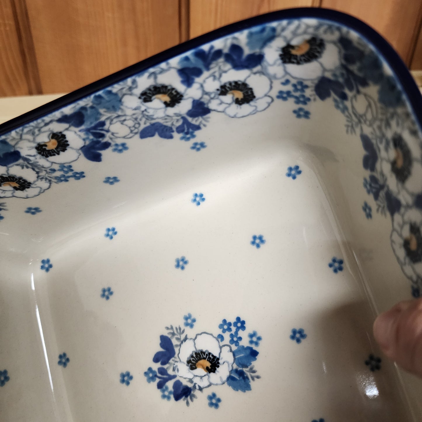 Baker Square Deep Dish 7.75" 2222X ~ Snow Poppy PF1024