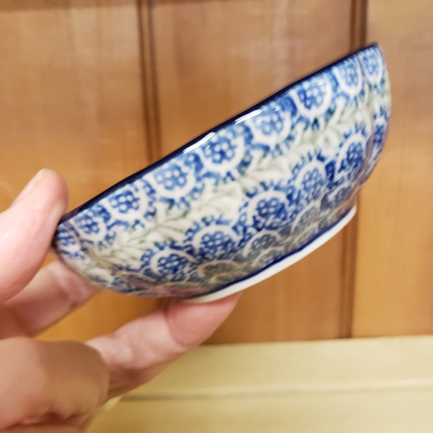 Bowl Scalloped 4.5" 1437X ~ Crimson Bells PF1024