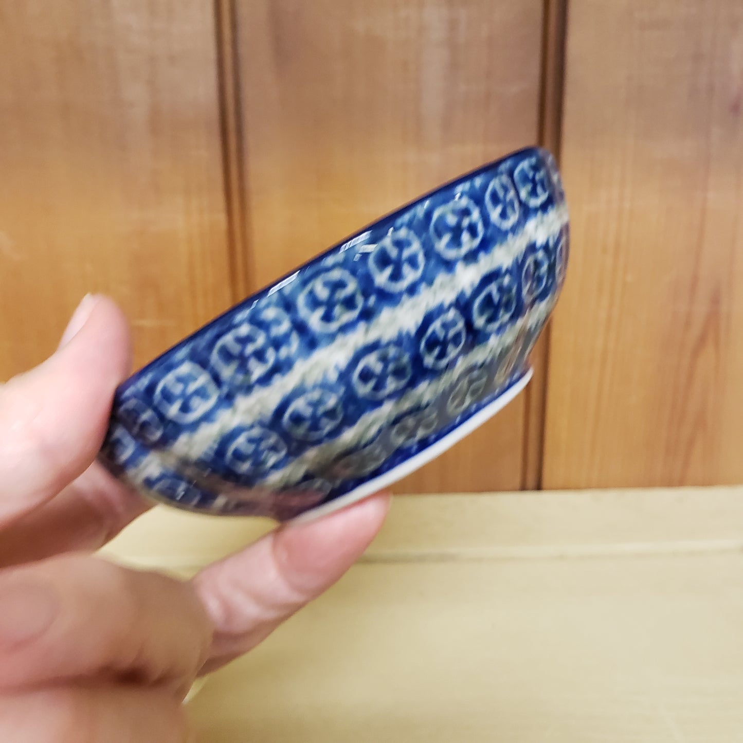 Bowl Scalloped 4.5" 0614X ~ Blue Spring Daisy PF1024