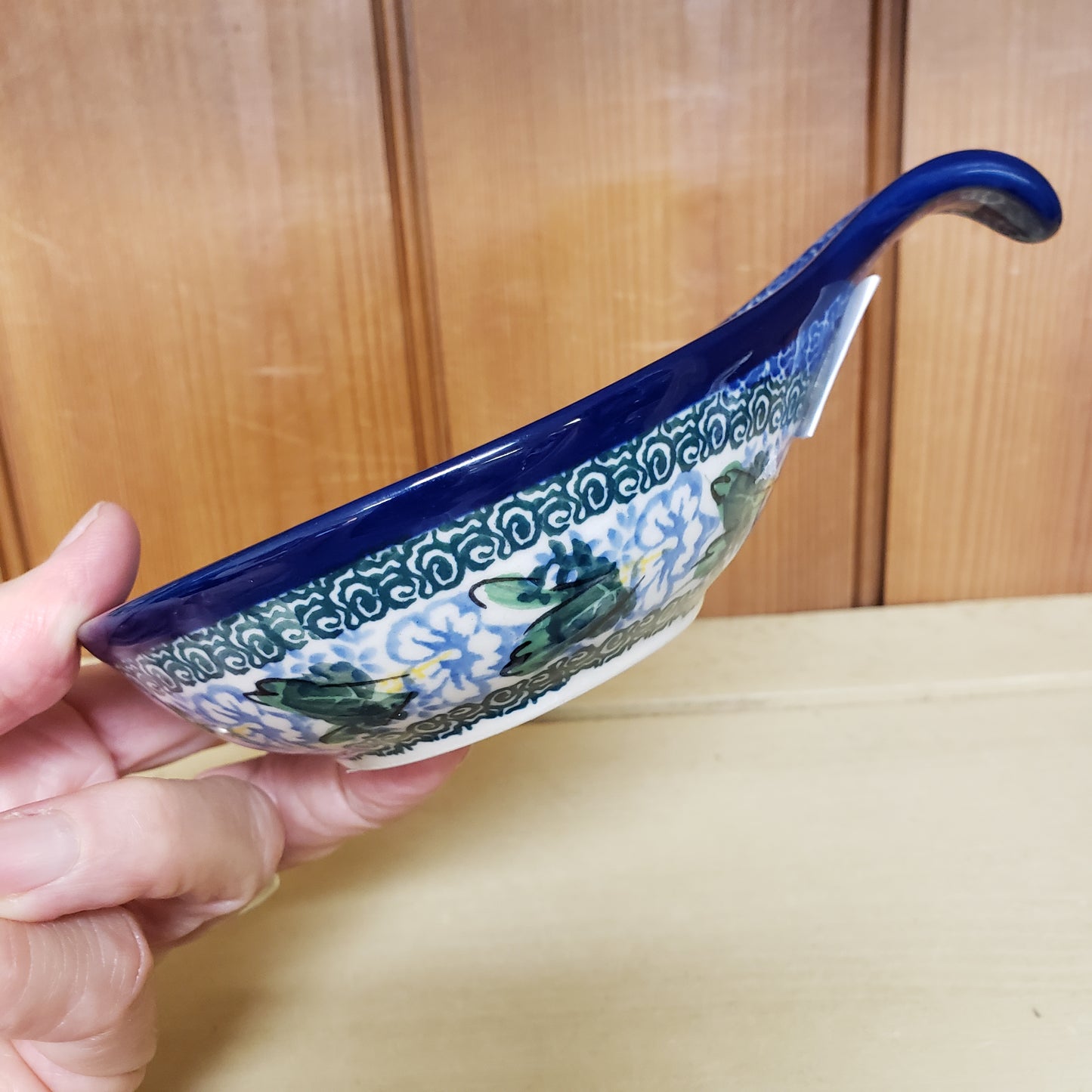 Bowl condiment w/handle ~ Spoon/Ladle Rest 4.5" U5138 ~ U4 M. Starzyk