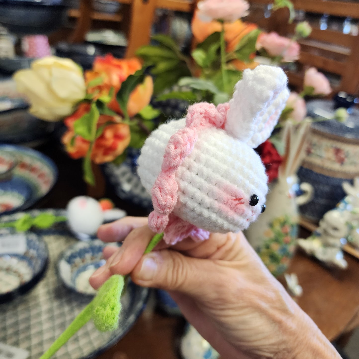 Crochet Bunny Flower #8066