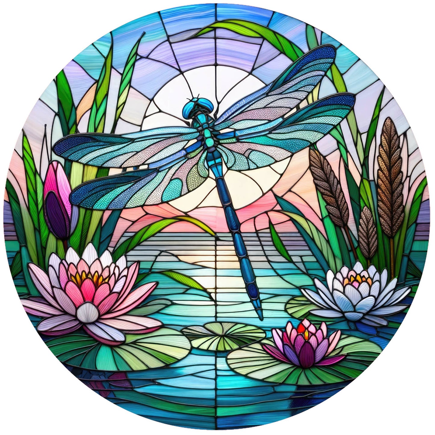 Silicone Jar Opener Stained Glass Dragonfly / Silicone