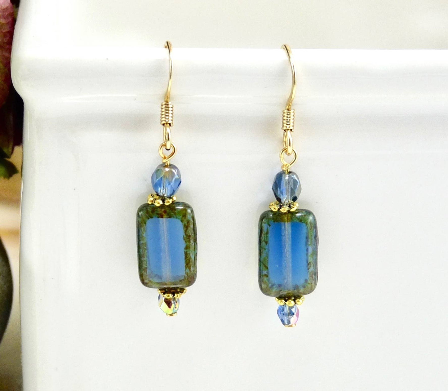 Jewelry Earrings Rectangle ~ Blue