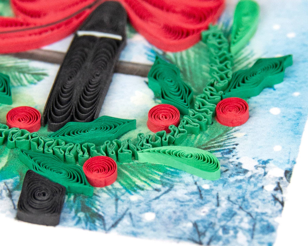 Card ~ Holiday Lamp Post Quilling