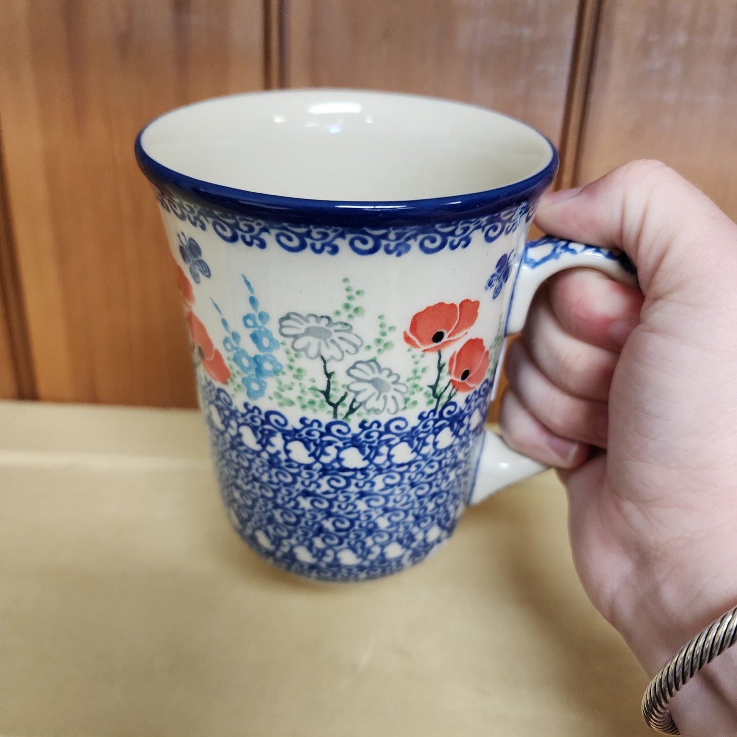 Mug Bistro 16 oz. 812-2901X Red Poppy Garden pf0526