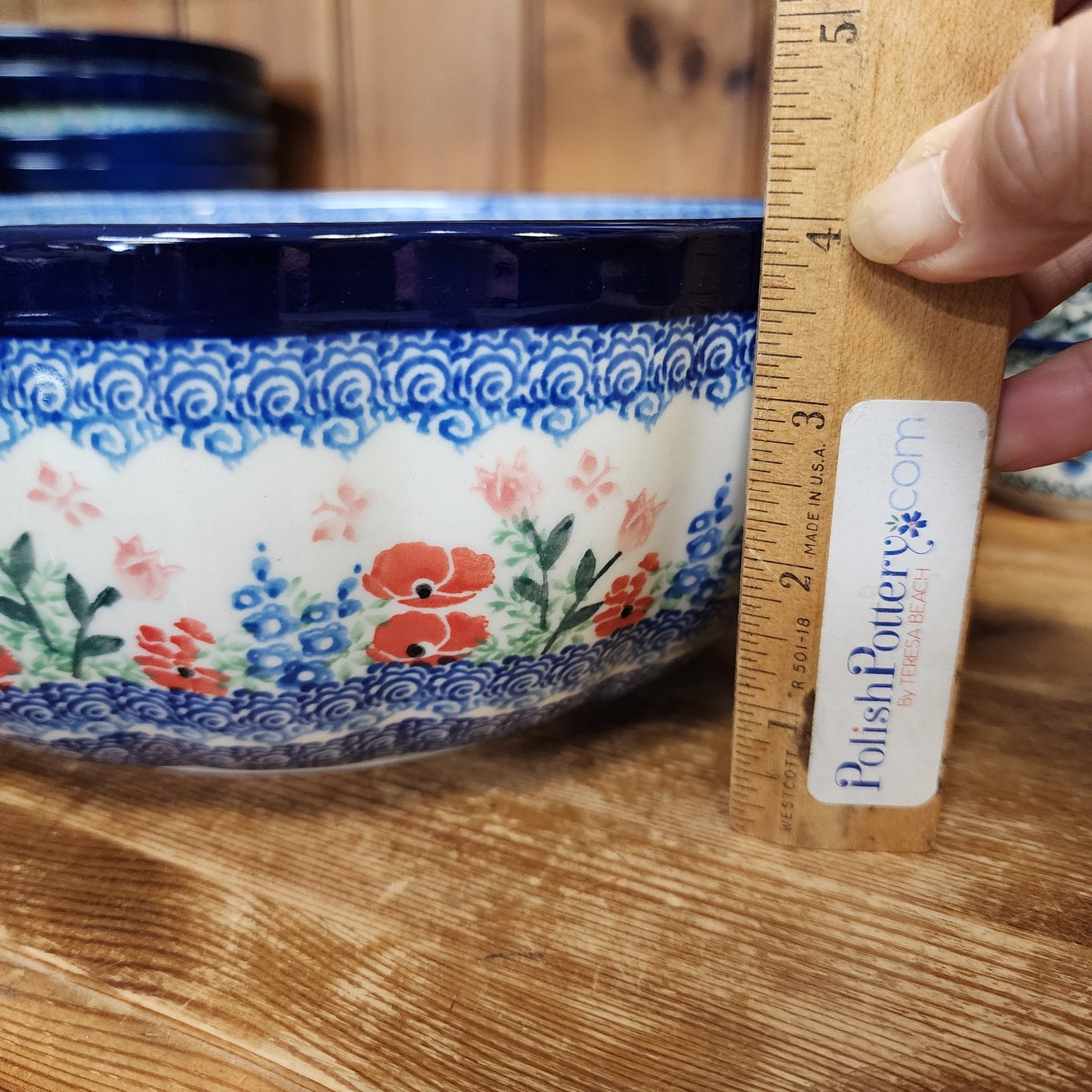 Bowl Scalloped 10.5" Wx4"d 013-3220X Whimsical Garden pf0526