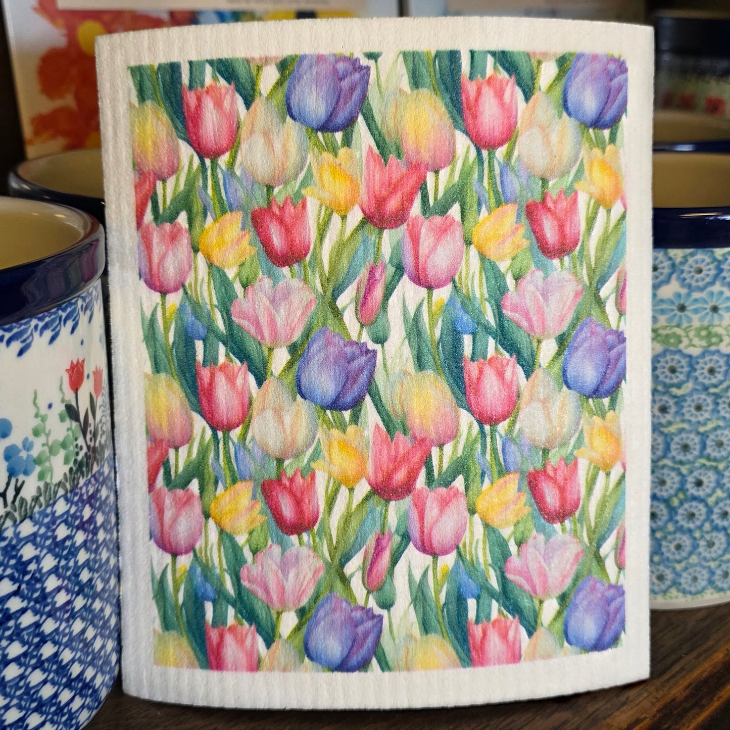 Dishcloth Tulips (Swedish Dishcloth)