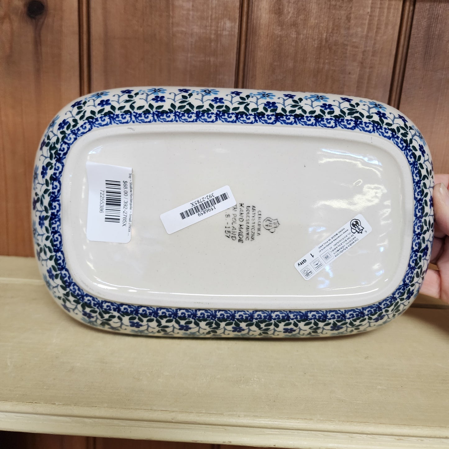 Tray ~ Shallow Rectangular ~ Small 2785X ~ Georgia Blue