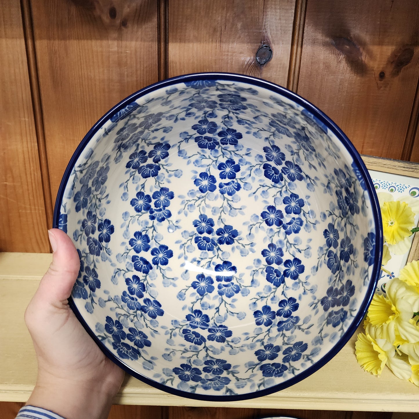 Pedestal Bowl - Large A14-3428X Timeless Blue PF0526