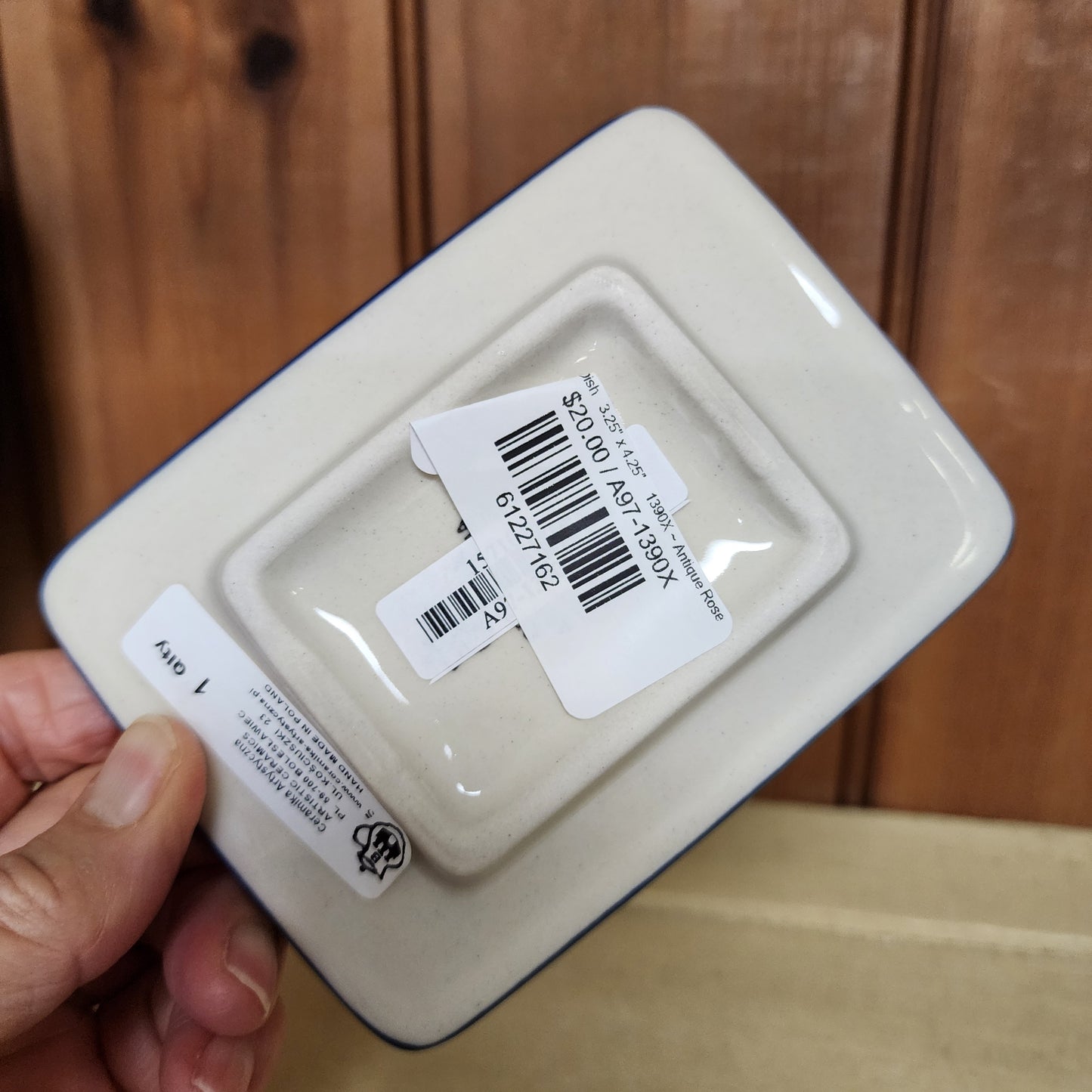 Soap Dish 3.25" x 4.25" 1390X ~ Antique Rose