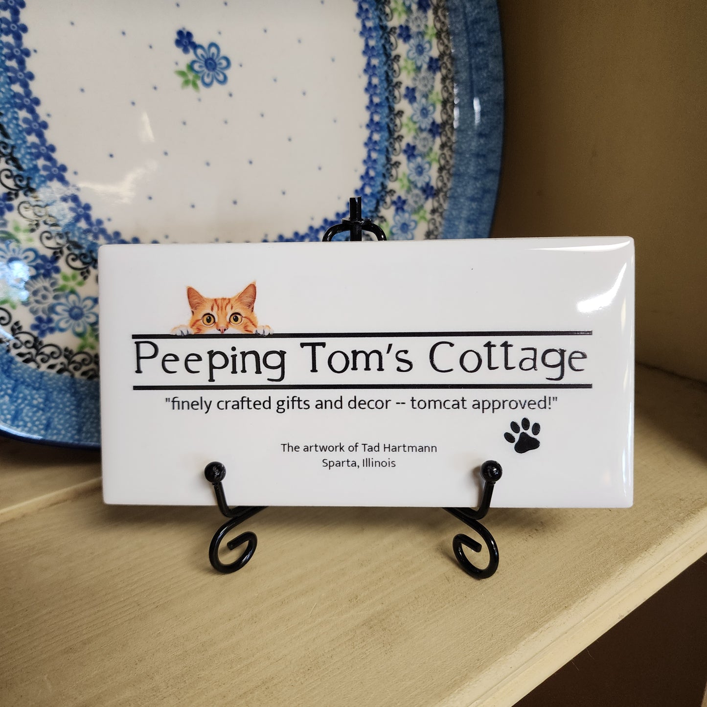 Tile ~ 6" Wildflower "NOT Polish Pottery"