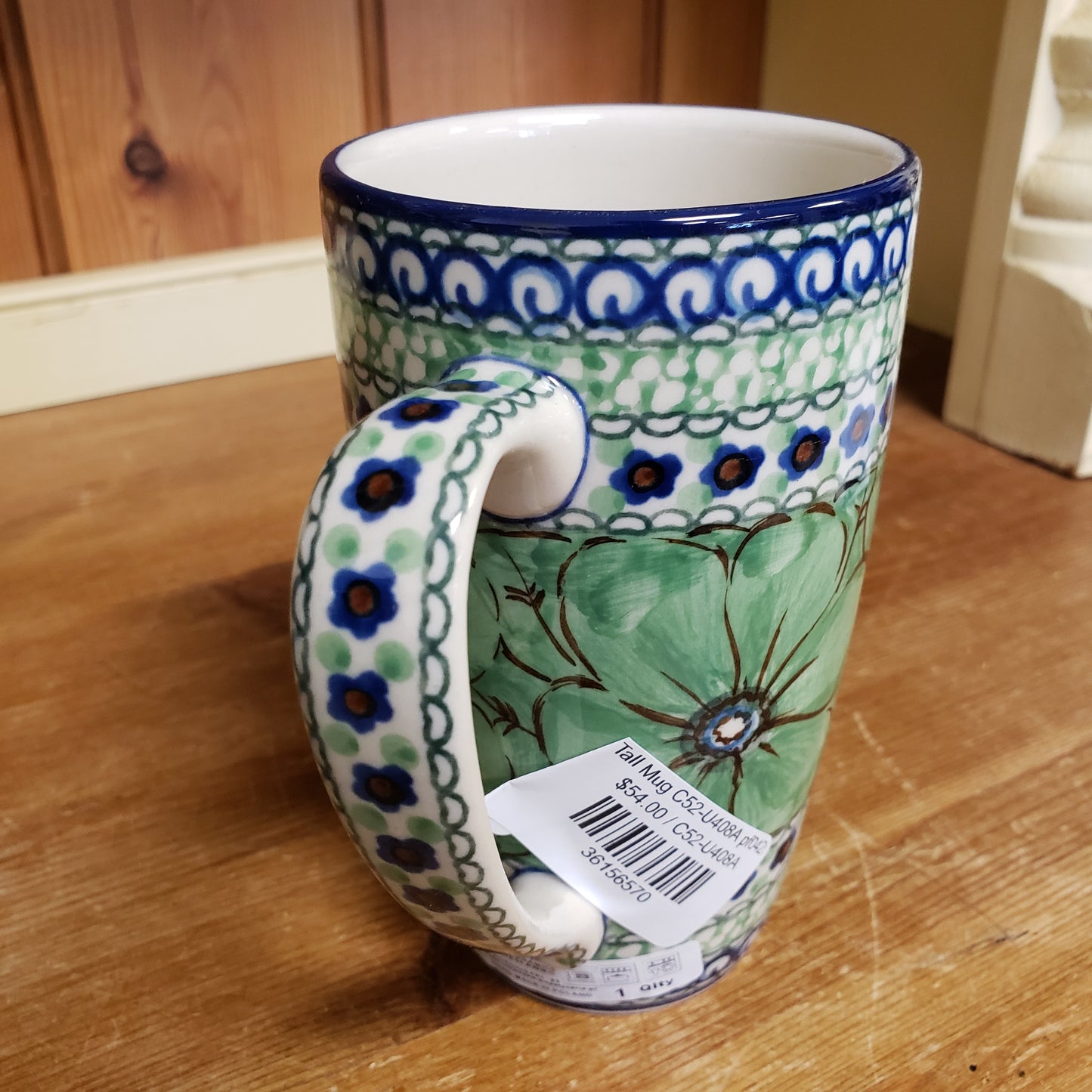 Mug 14 oz Tall C52-U408A ~ U4 Green J. Chyla