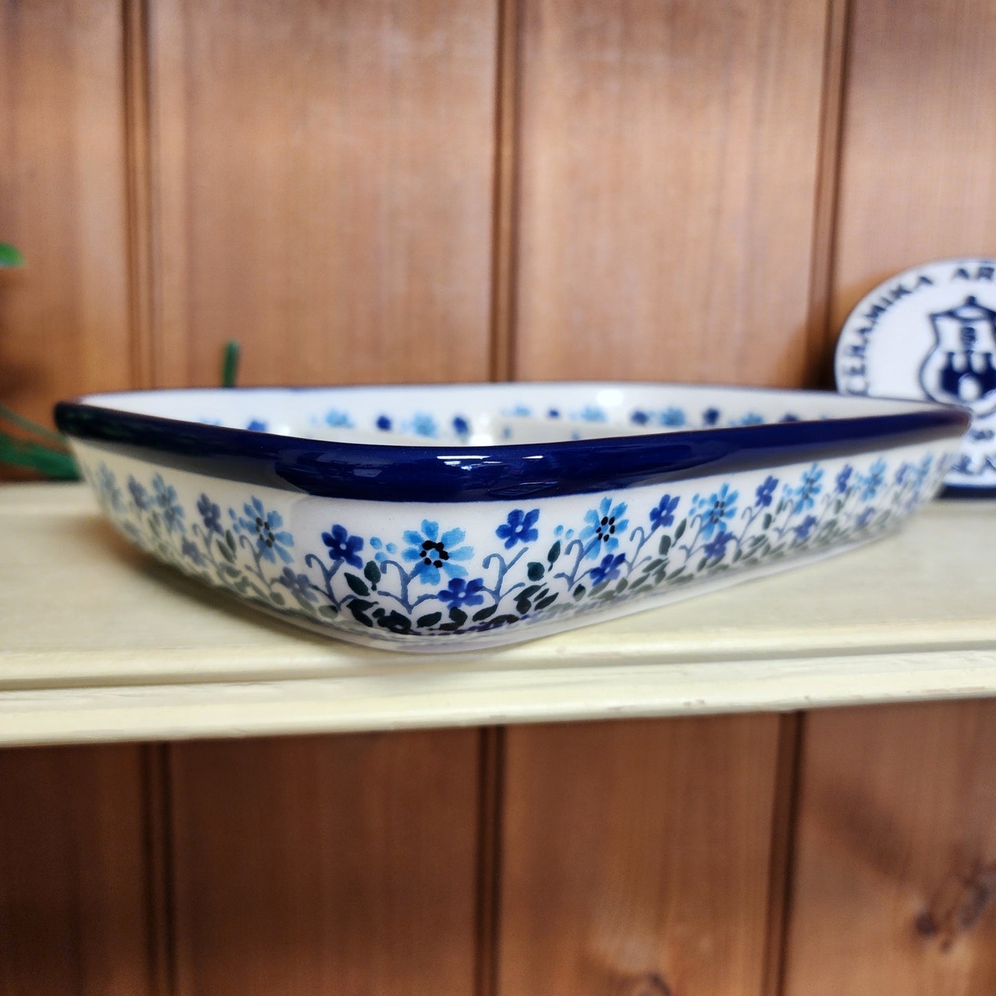 Divided Dish 6.5" x 9.25" 393-2785X Georgia Blue pf0526