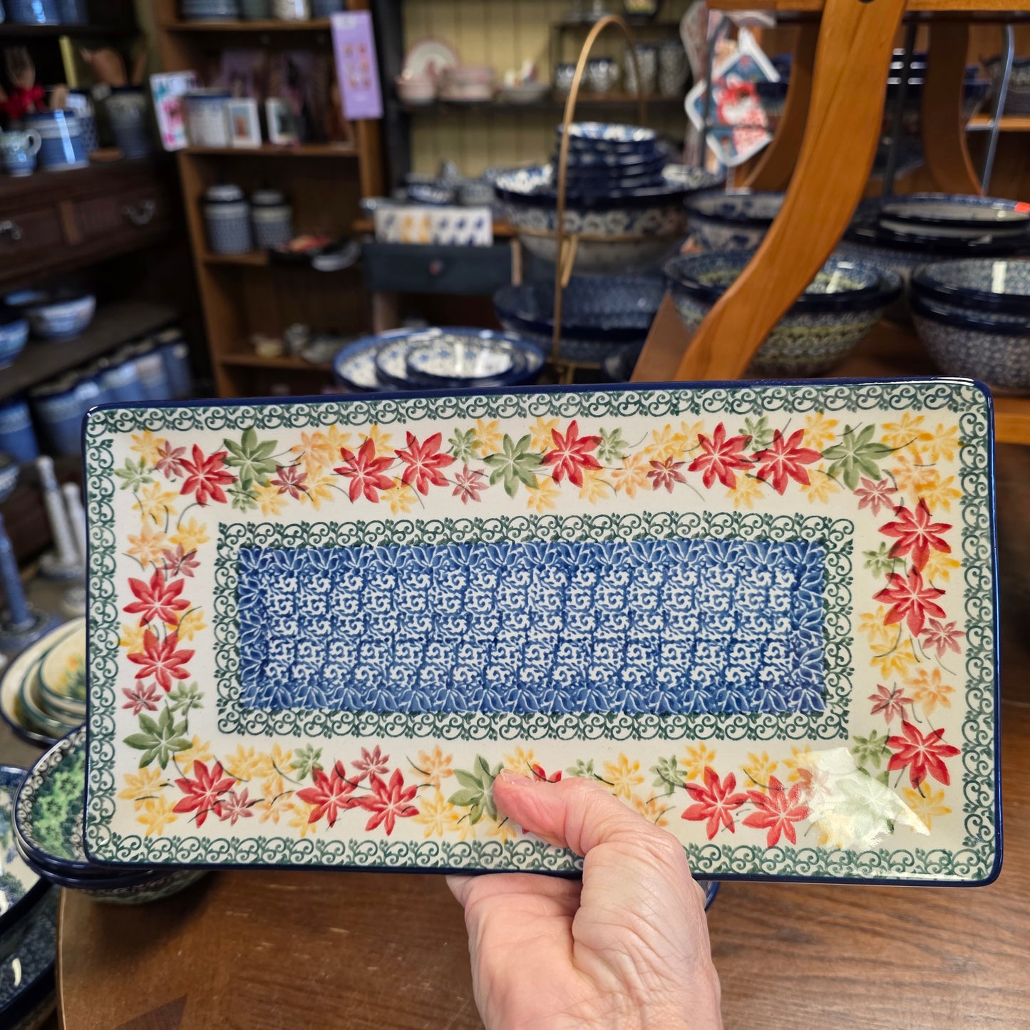 C26 ~ Rectangular Tray ~ 11.8x6.5" C26-2533X Maple Harvest pf0526