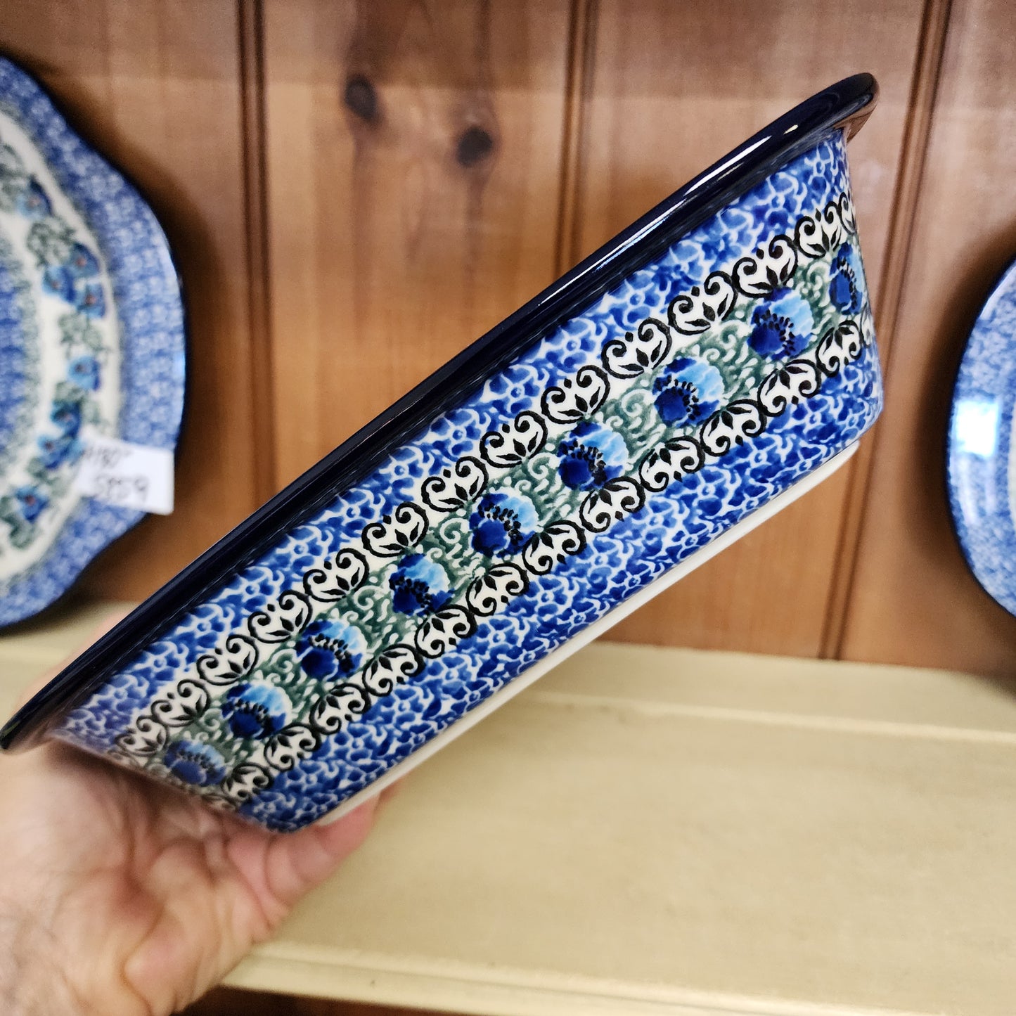 Baker w/Grip Edge 7" x 9.75" 1513X ~ Peacock Feather