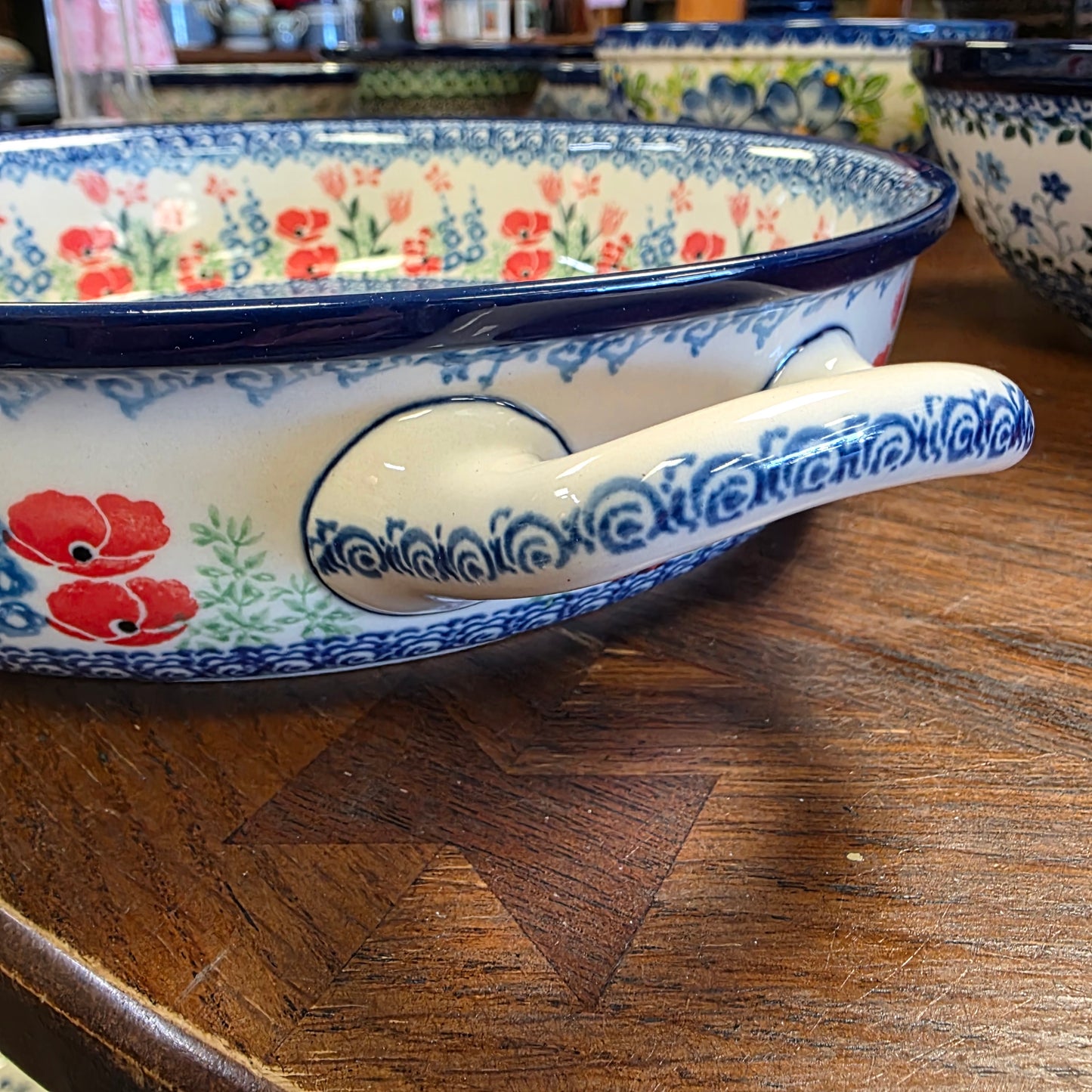 Baker Round w/ Handles 10" 420-3220X Whimsical Garden pf0526