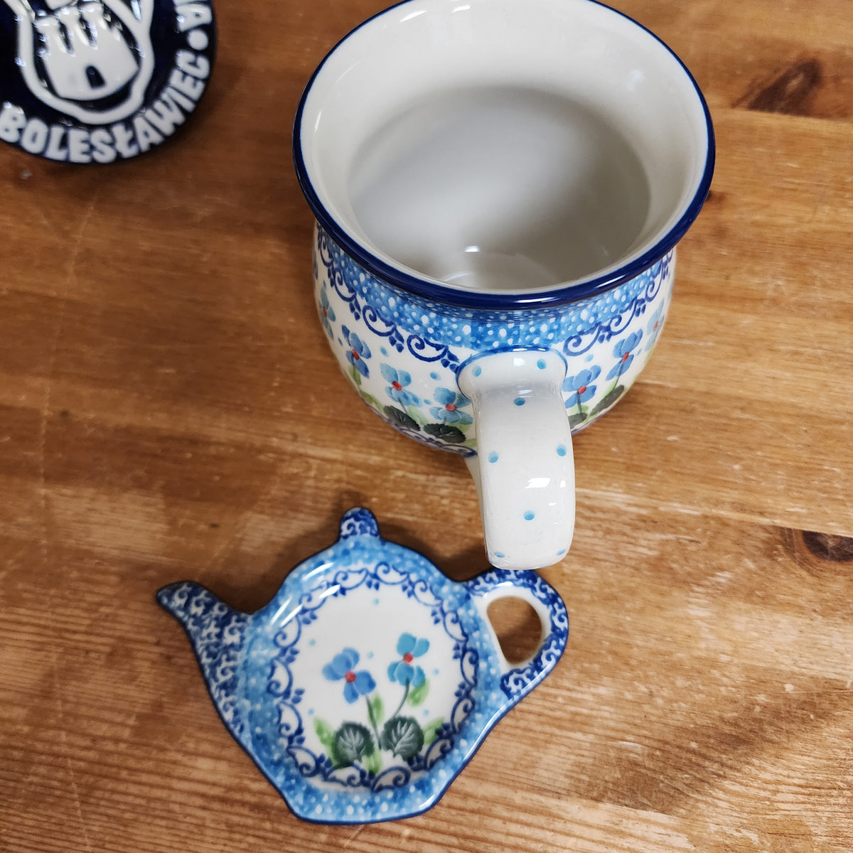 2 pc / 16 oz. Bubble Mug and Tea Bag Holder 2668X Dutch Iris