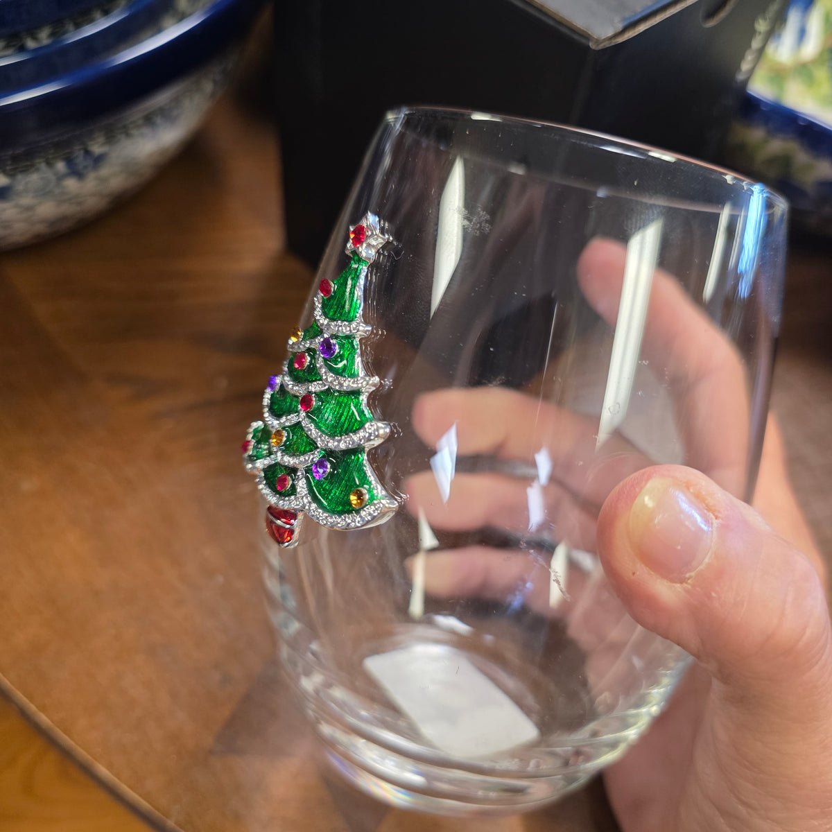 Wine Glass Christmas Tree Stemless (20 oz)#11068