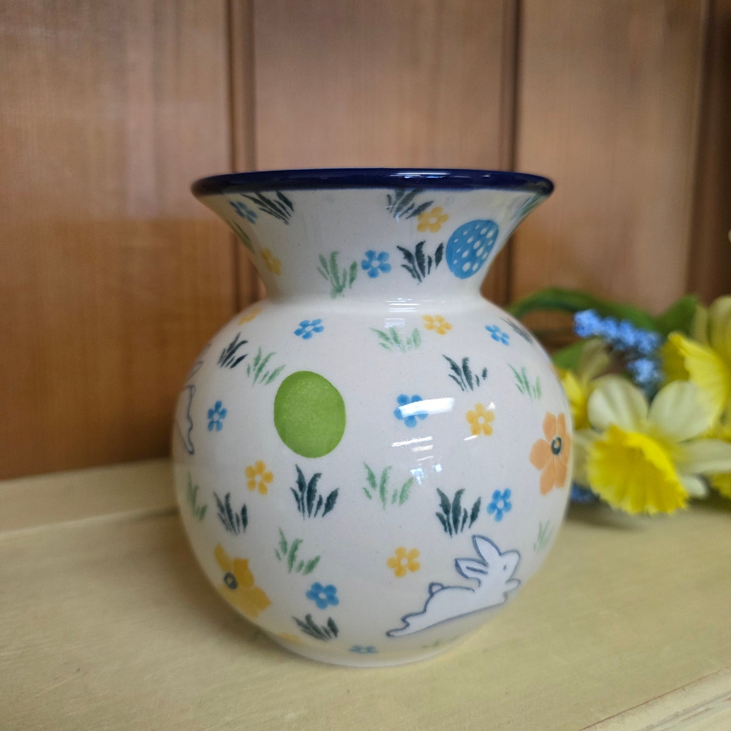 Vase Bubble 4.25" 048-3348X Snow Bunny pf0526