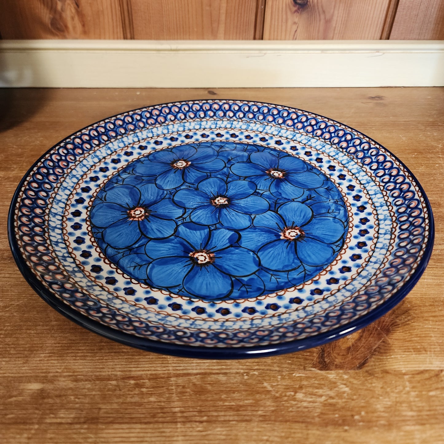 Plate Dinner 10" 257-U408C U4 pf0526 Blue Jacek Chyla