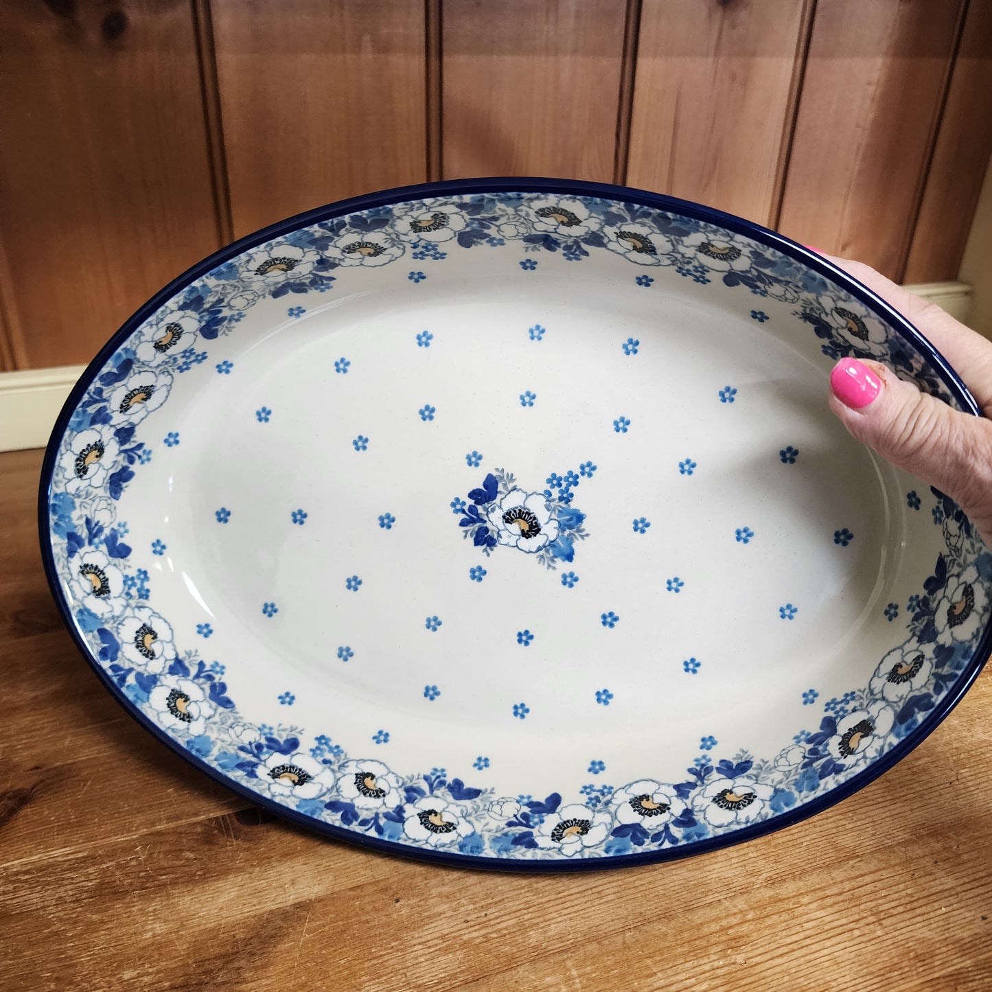 Baker Oval ~ 12" 297-2222X Snow Poppy /8 cups