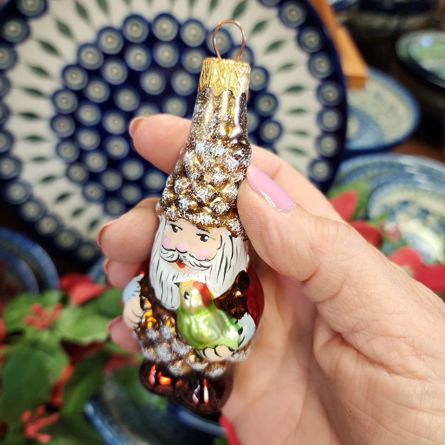 Ornament ~ Woodland Santa ~ Made In Ukraine