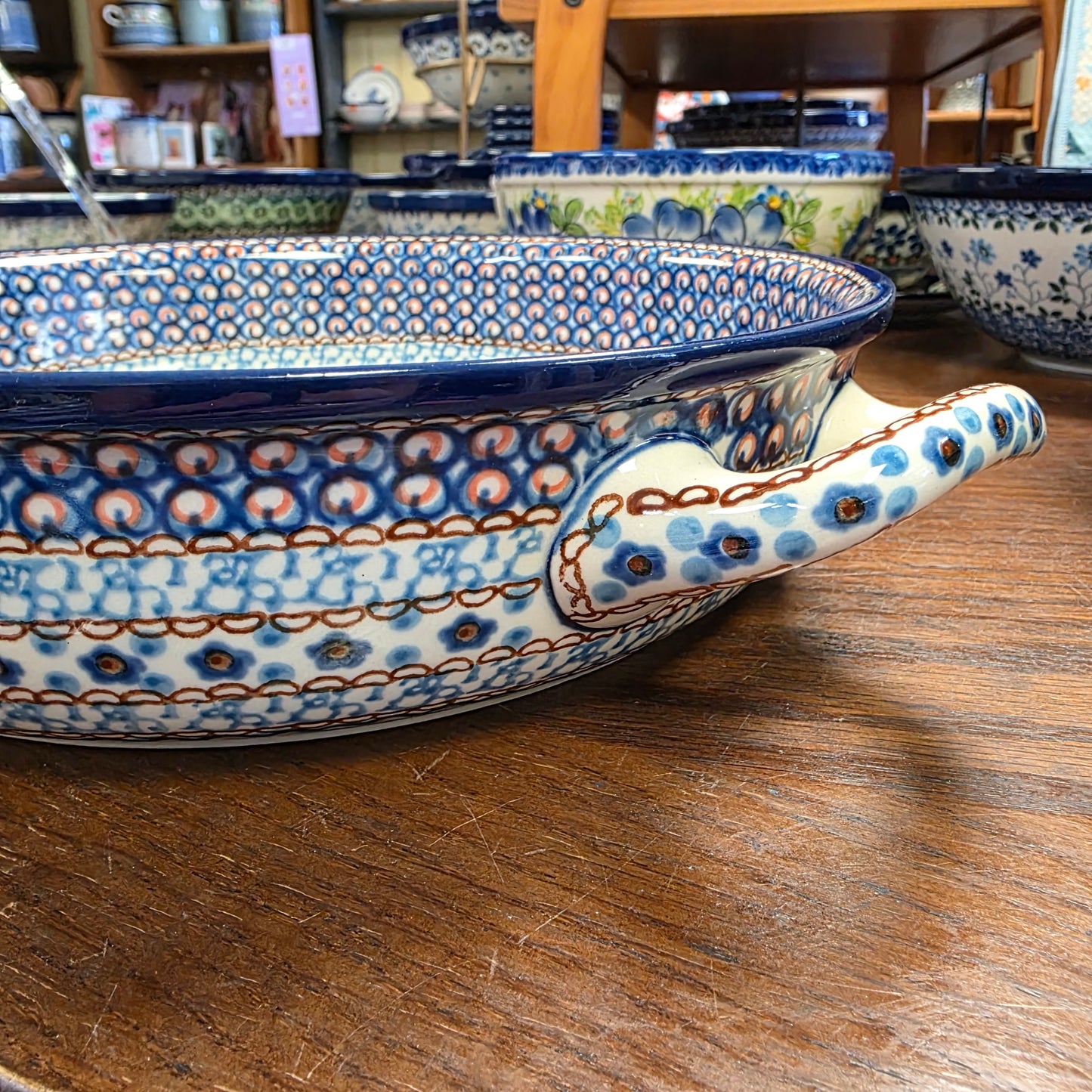 Baker Round w/ Handles 10" 420-U408C U4 pf0526 Blue Jacek Chyla