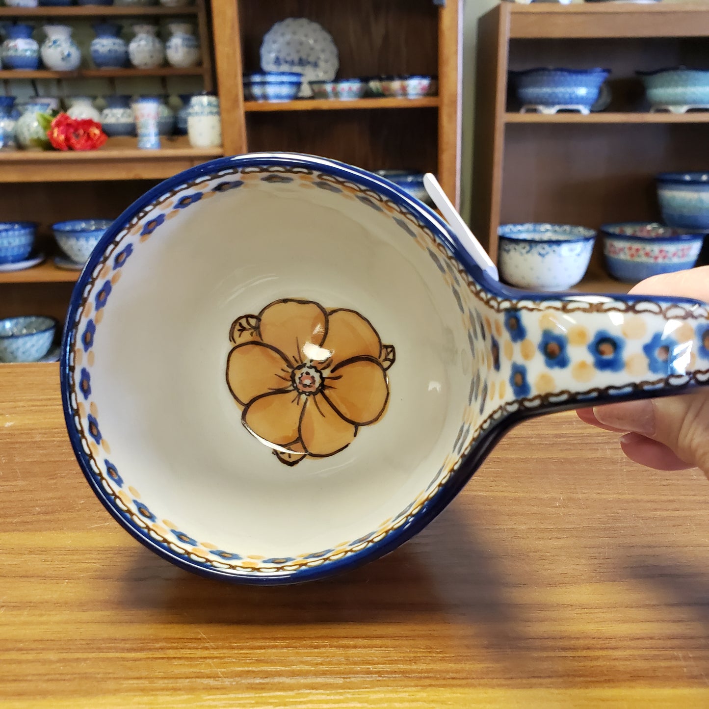 Bowl w/ Loop Handle ~ 16 oz 845-U408B Orange ~ U4 J. Chyla