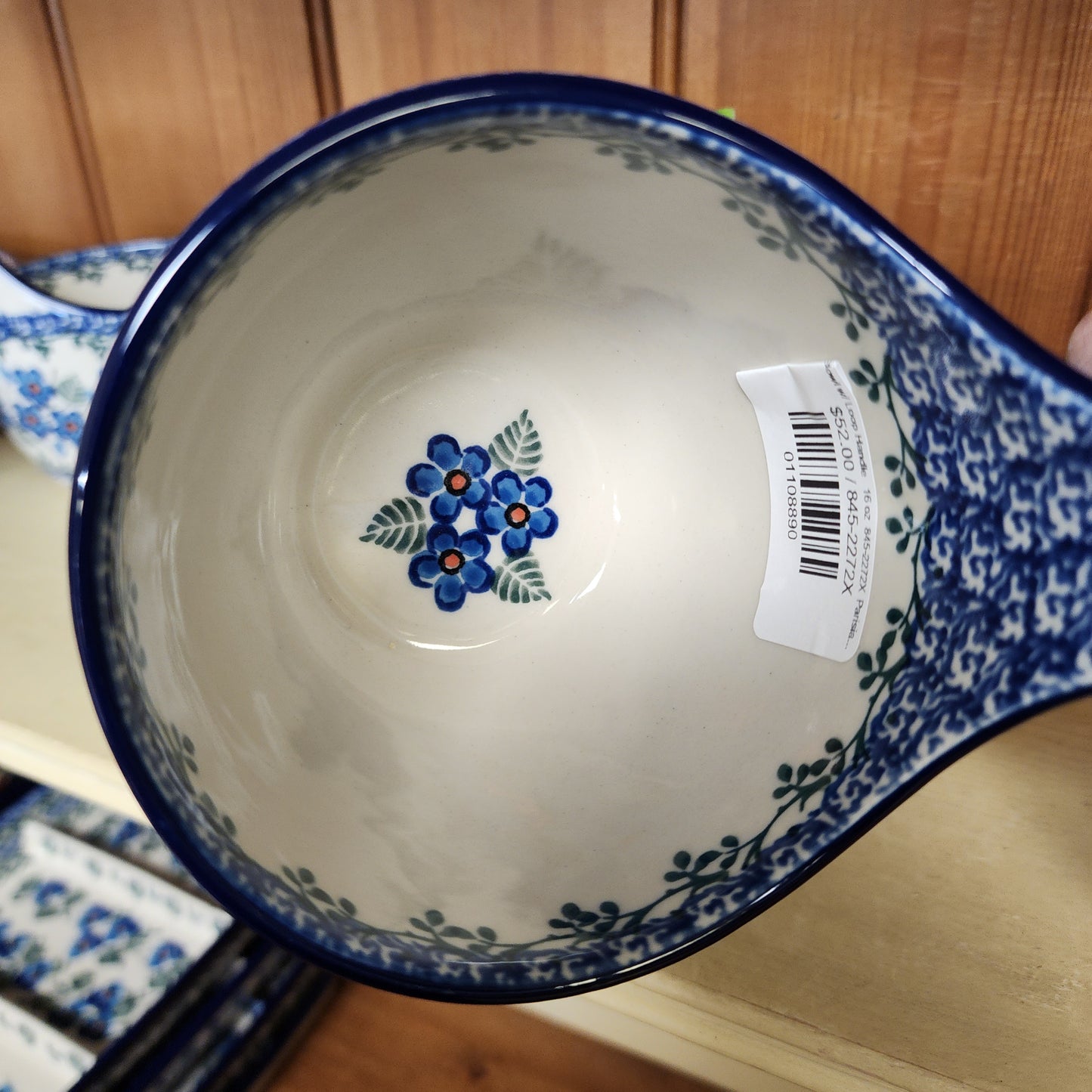 Bowl w/ Loop Handle 16 oz 845-2272X Parisian Posies pf0526