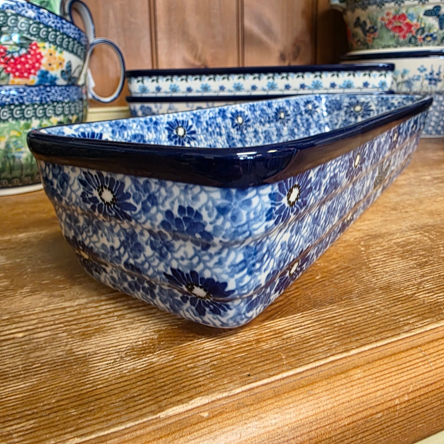 Baker Long Loaf 12" x 4.5" x 3.5"deep 784-2999X Blue Dragonfly pf0526