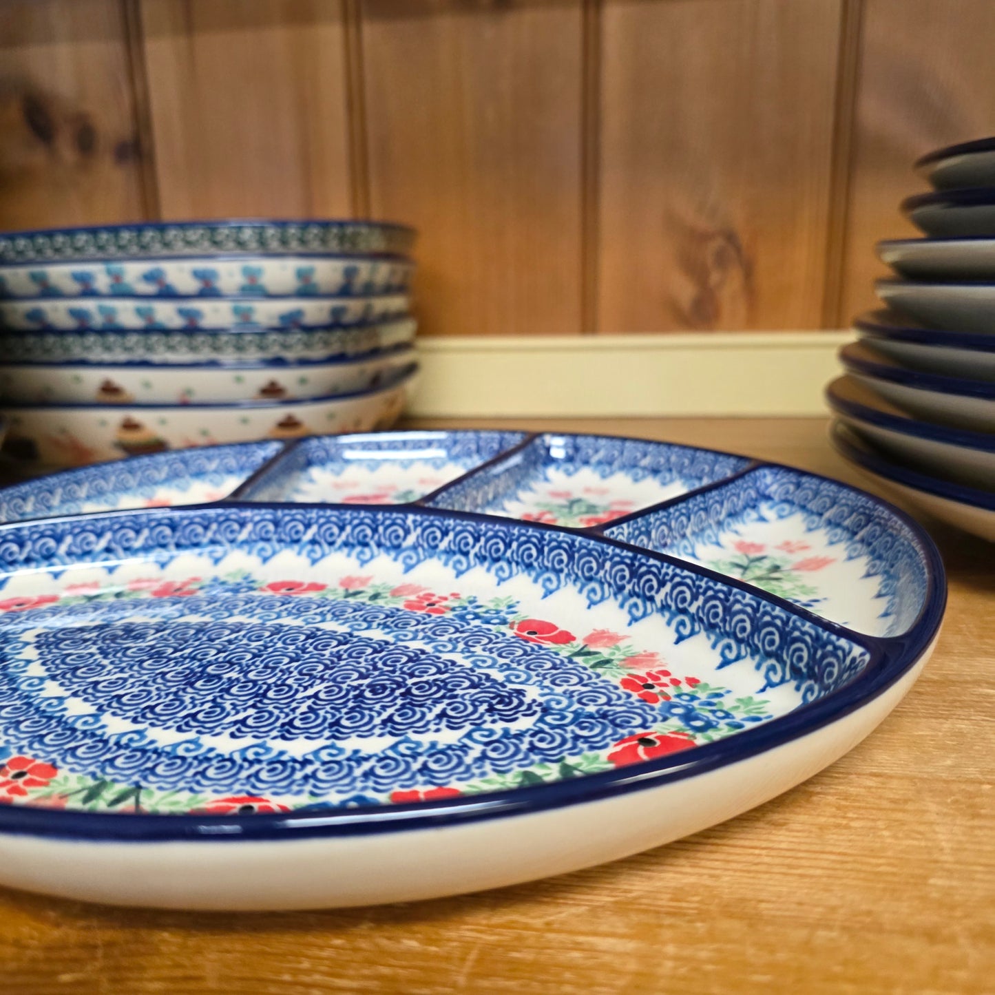 Dish Divided 10" 3220X ~ Whimsical Garden