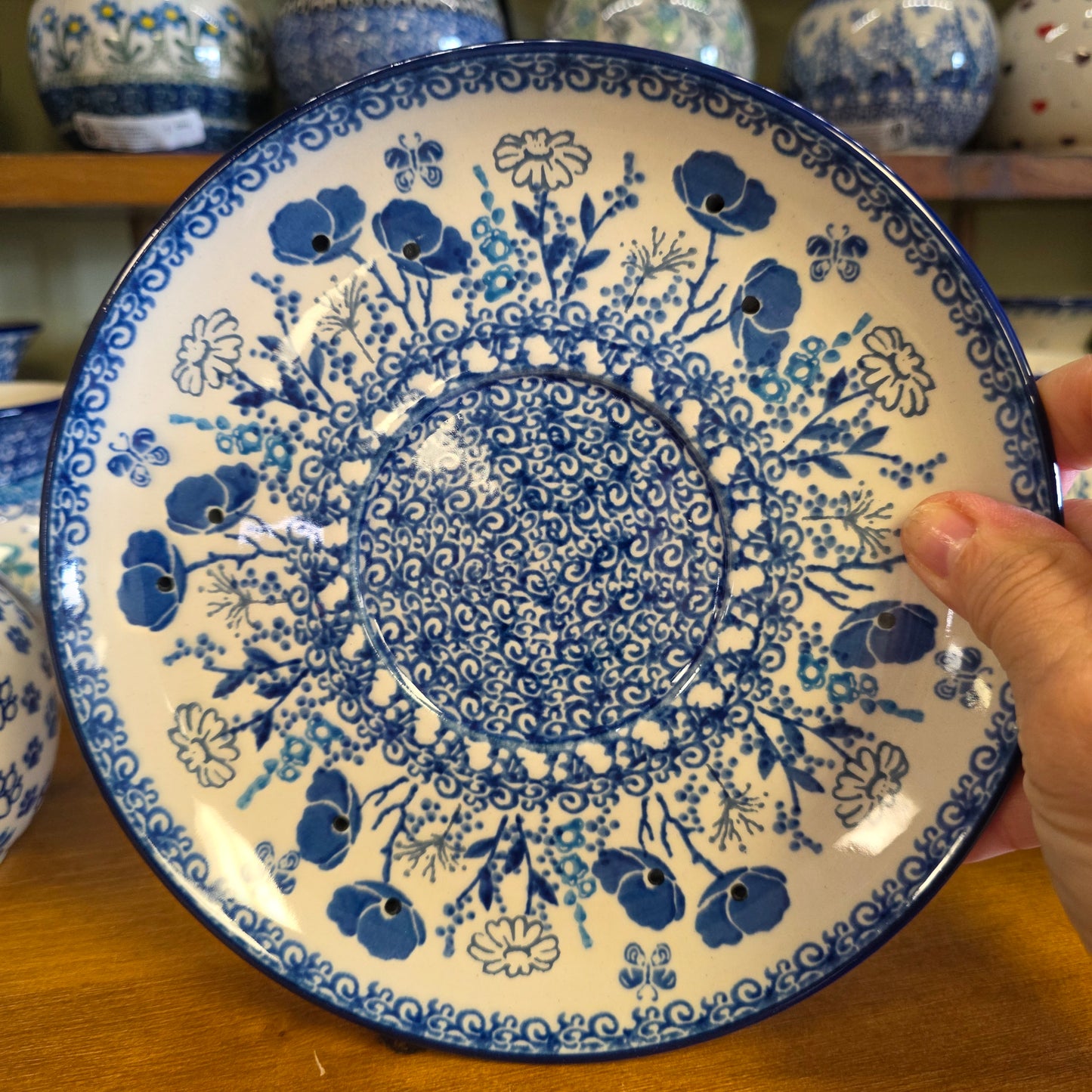 Berry Bowl w/ Saucer 8"W 470-2902X Evening Poppy pf0526