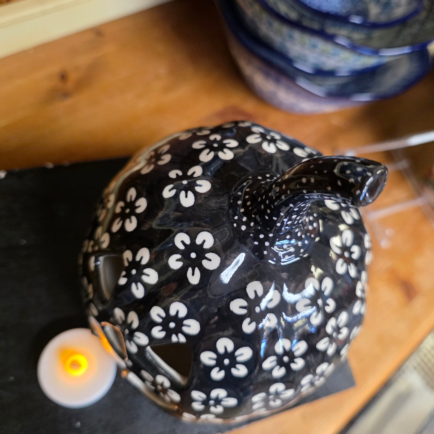 Jack o Lantern ~ Black 7" Luminary
