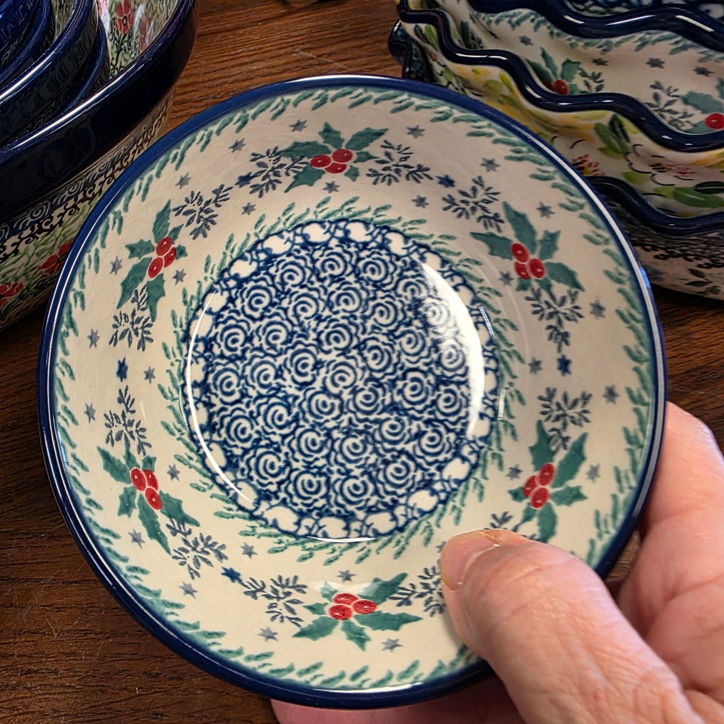 Bowl Ice Cream 4.5" 2973X ~ Winter Holly