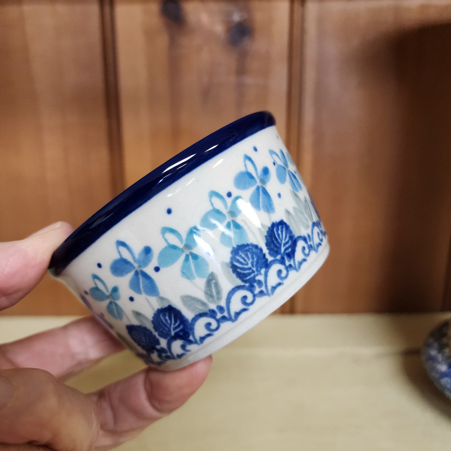 Bowl ~ Ramekin ~ 3.75" 2751X ~ Blue Orchids
