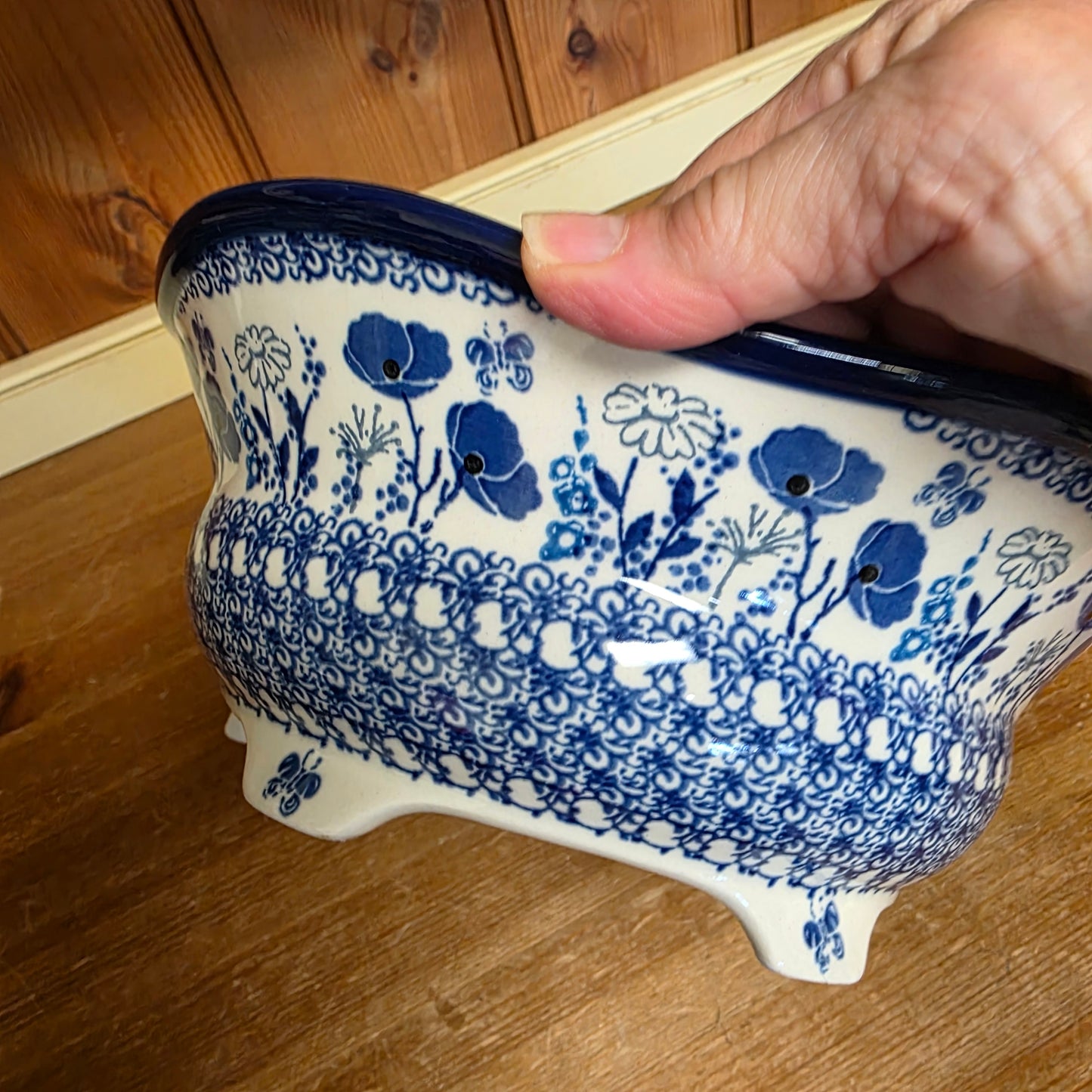 Bowl Footed 2902X ~ Evening Poppy