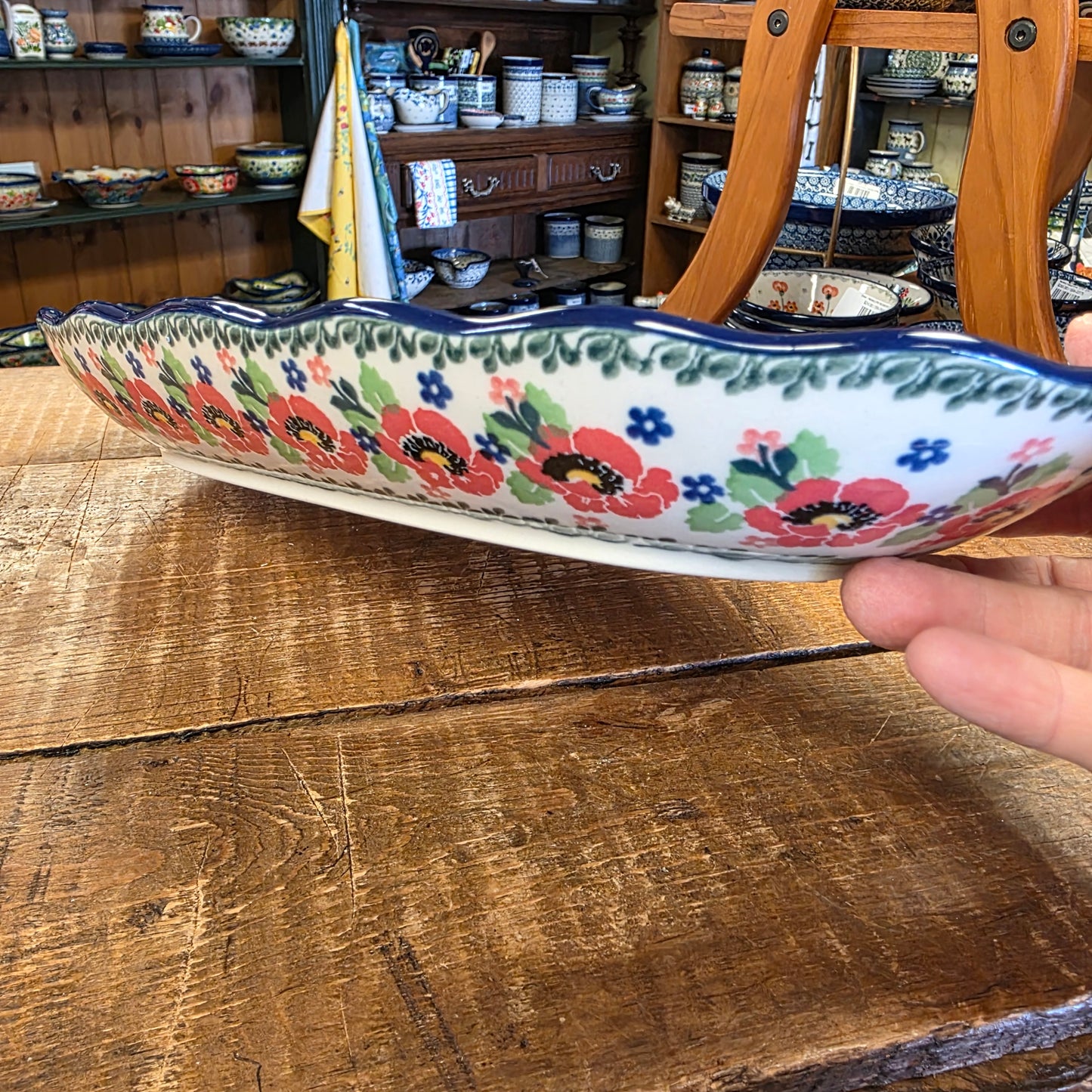 Tray Scalloped Oval 6.25" x 12.5" 3219X ~ Danish Garden